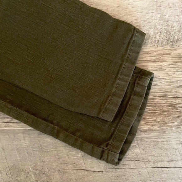 Carmar Moto Olive Green Gold Studded Skinny Jeans Size 25 - Picture 8 of 12